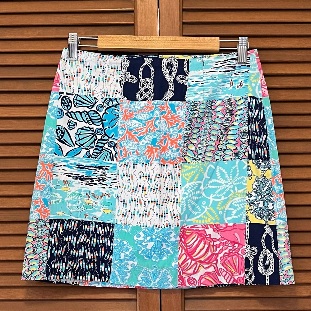 Lilly Pulitzer patchwork nautical skirt 2